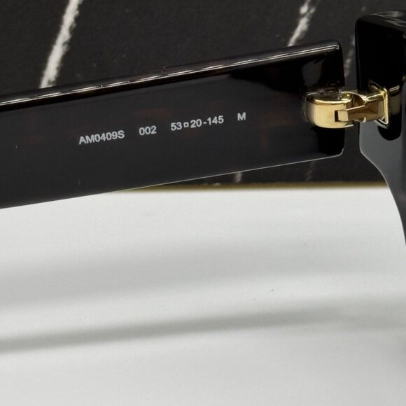 NEW AM0409S 002 ALEXANDER MCQUEEN SUNGLASSES HAVANA EYEWEAR ALEXANDER MCQUEEN - Picture 10 of 12